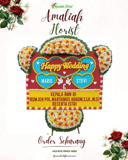 Papan Bunga Pernikahan Tampingan
